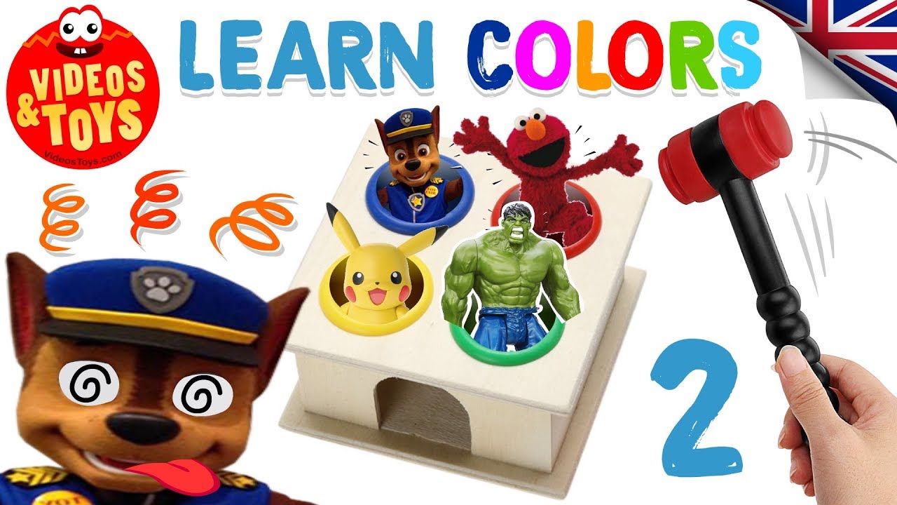 Learn colors for kids and children with Paw Patrol Toy Hammer