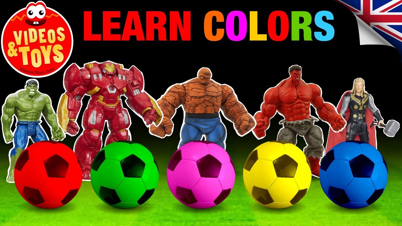 LEARN COLORS with IRONMAN, HULK, THOR and the THING